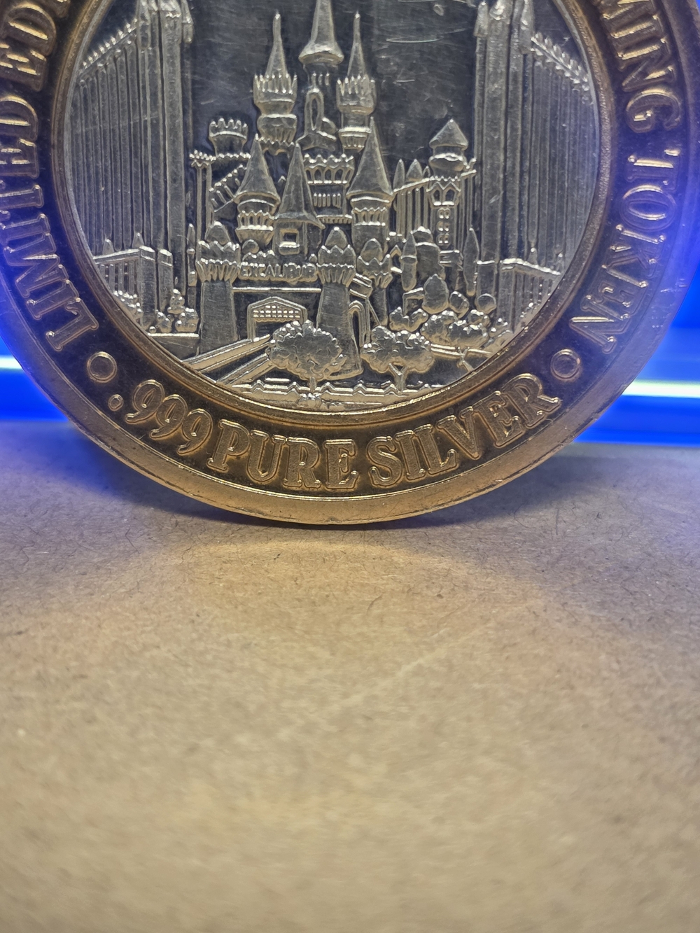 Excalibur Hotel Las Vegas 10 DollarLimited Edition .999 Pure Silver Merlin Token
